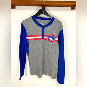 Fanatics Chicago Cubs True Classics Stripe Henley Long Sleeve Men’s Medium